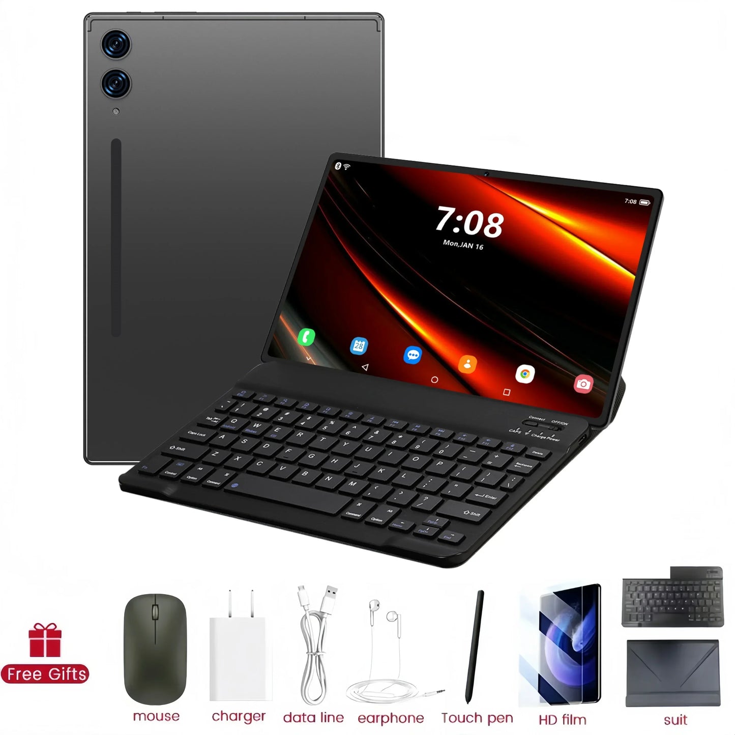 2025 NEW Original S26 Ultra 11inch Tablet Android 14 22GB+2TB 20000mAh 5G Dual SIM Bluetooth WiFi HD 4K Screen Tablet PC Wifi7