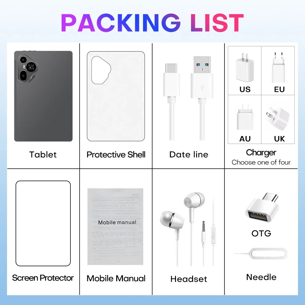 2025 Global Version Original Tablets Pad 7 Ultra Android 14 16GB+1T 8800mAh Tablet PC WiFi GPS 11inch HD 4K 5G Dual SIM Card Tab