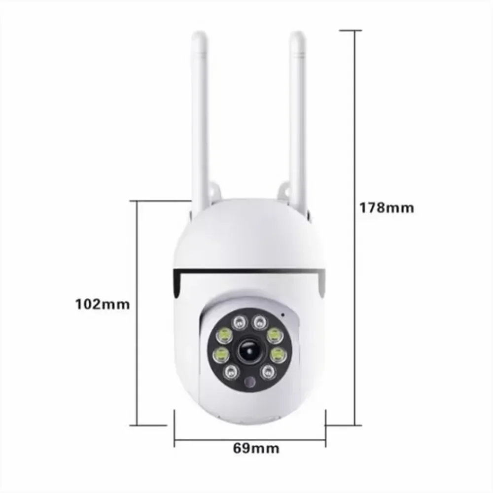 Wifi Surveillance Camera 8MP Wireless Security PTZ IP Camera HD Color Night Vision AI Human Tracking CCTV Camera 4X Digital Zoom