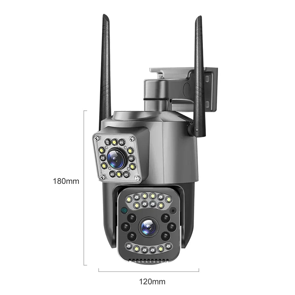 Surveillance Wifi Camera 8MP Smart Home 4G IP Cameras Dual Lens Panorama PTZ Motion Detection Security Outdoor Waterproof Camera