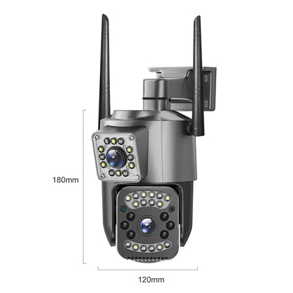 Surveillance Wifi Camera 8MP Smart Home 4G IP Cameras Dual Lens Panorama PTZ Motion Detection Security Outdoor Waterproof Camera