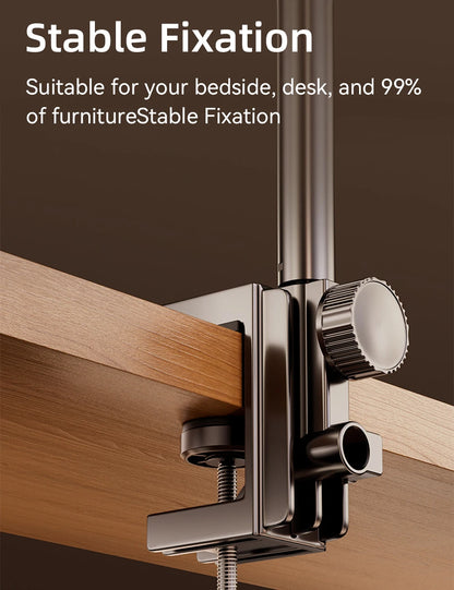 Tablet Holder iPad Desk Stand with 360° Adjustable Foldable Metal Arm Tablet Bracket for Phone Tablet or Other 4~13In Devices