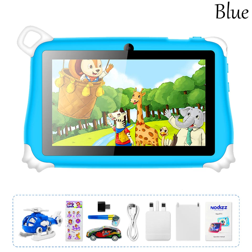 7 Inch New Kids Tablet PC 5G WiFi Quad Core 4GB RAM 128GB ROM Android 15 for Children Gifts 3200mAh Educational Learning Tablets