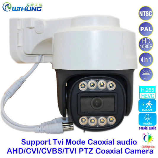 CCTV Outdoor Smart Home Security Protection PTZ Coaxial Camera 1080P 2.0MP Pan and Tilt  Control For house surveillance cameras