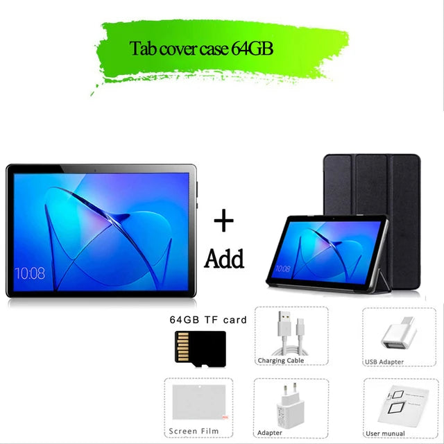 TABLET 10.1 Inch Tablet Android 11 Tablet 6GB RAM 128GB ROM 3G 4G Mobile Phone Call Octa Core 8 CPU AI Speed-up 5000mAh Battery