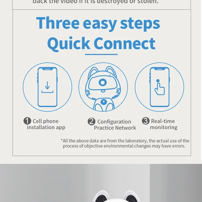 WiFi Surveillance Camera Indoor Home Security Baby Monitor V380 HD Smart Cat Wireless Camera Automatic Tracking Two-way Audio