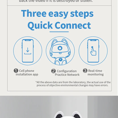 WiFi Surveillance Camera Indoor Home Security Baby Monitor V380 HD Smart Cat Wireless Camera Automatic Tracking Two-way Audio