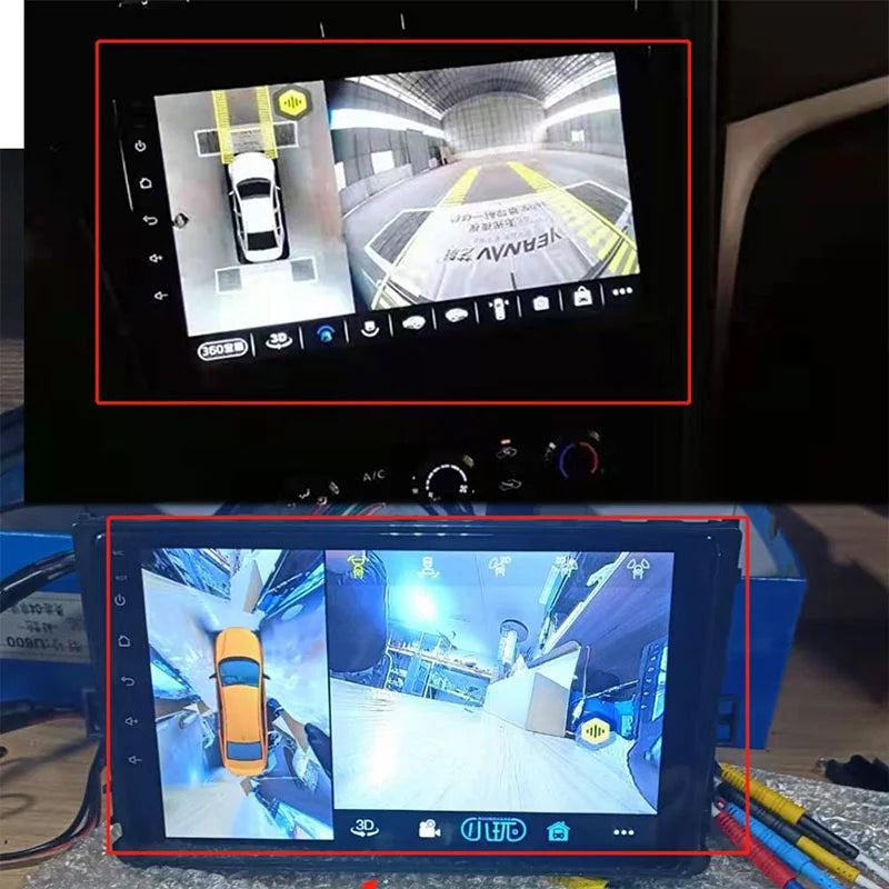 Car 360 Camera 1080p 3D WDR Surround View system 4 Channel DVR Recorder Car Surveillance System AccessoriesAndroid built-in360