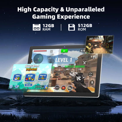 Tablet Computer 10.1 inches Android 15 (RAM12GB+ROM512GB) HD Dual Card Tablet Computer Learning Office Entertainment For Xiaomi