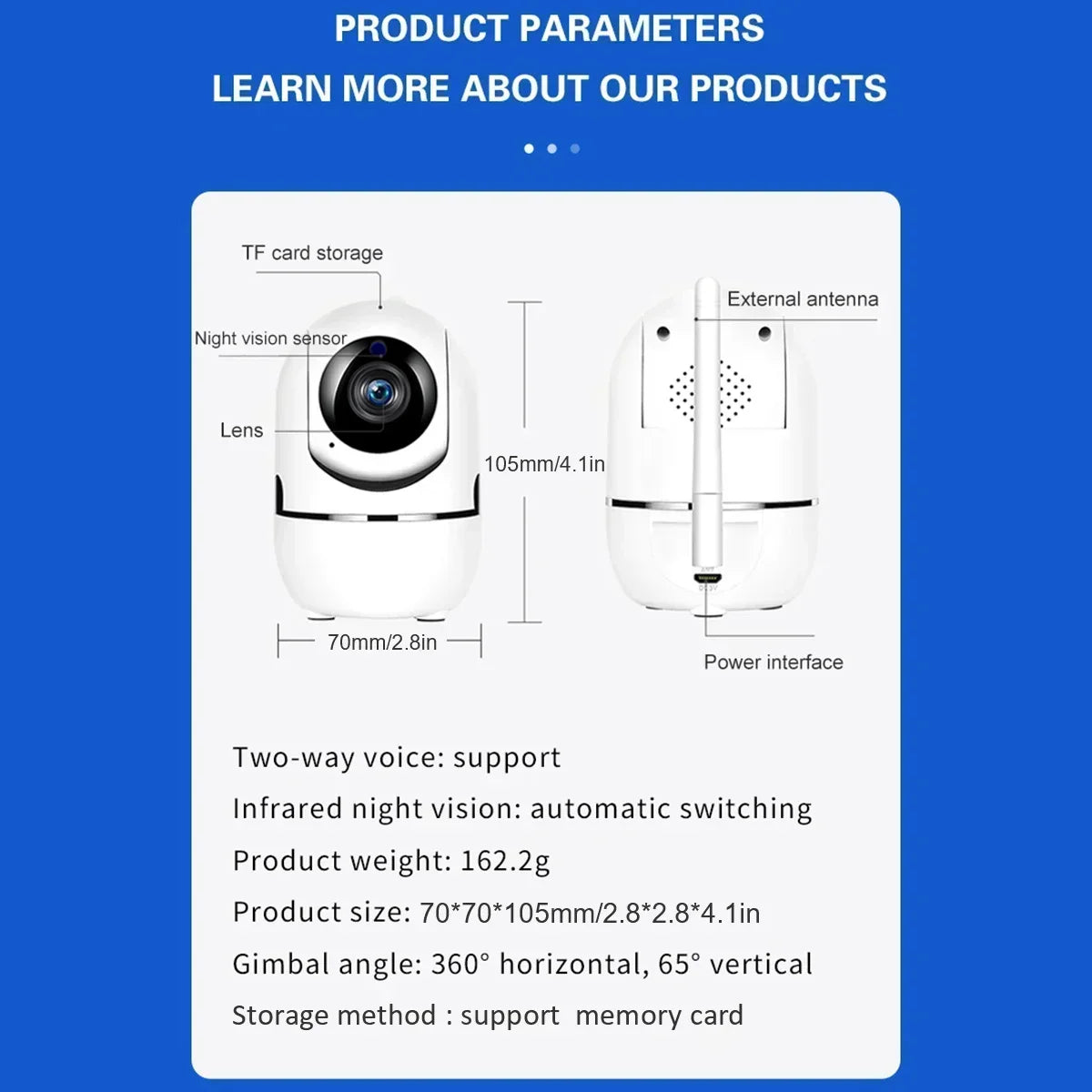 Wifi Camera Baby Monitor Surveillance 1080P CCTV HD Smart Night Vision Intelligent Tracking YsxLite APP Security Mini IP Camera