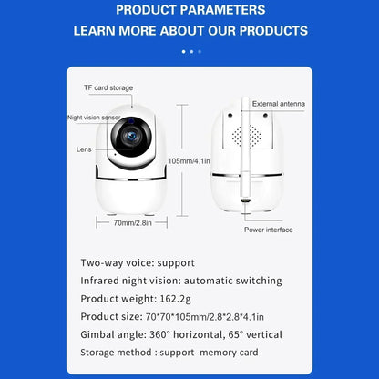 Wifi Camera Baby Monitor Surveillance 1080P CCTV HD Smart Night Vision Intelligent Tracking YsxLite APP Security Mini IP Camera