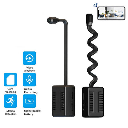Mini WIFI Camera, HD 1080P X7 Mini WIFI Camera Surveillance Camera with Small Adjustable Snake Lens for Photo Video