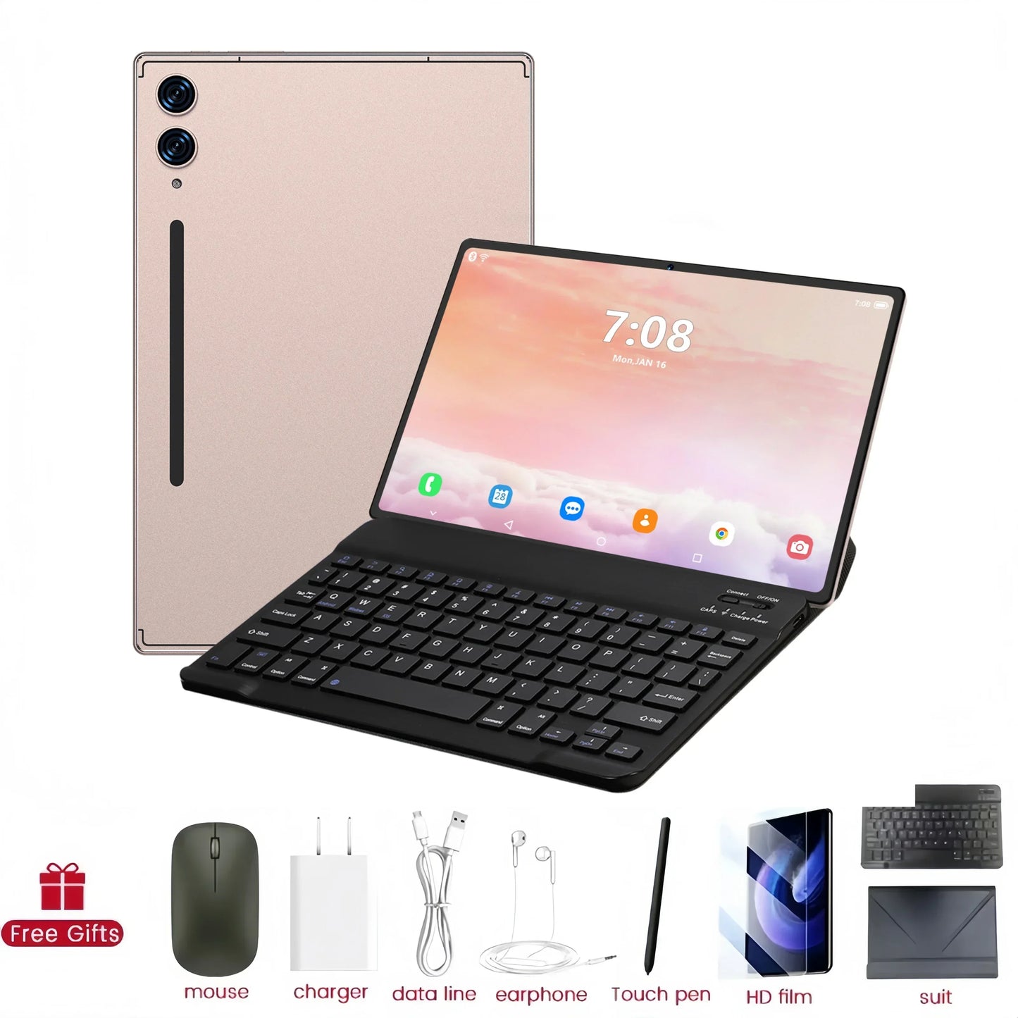 2025 NEW Original S26 Ultra 11inch Tablet Android 14 22GB+2TB 20000mAh 5G Dual SIM Bluetooth WiFi HD 4K Screen Tablet PC Wifi7