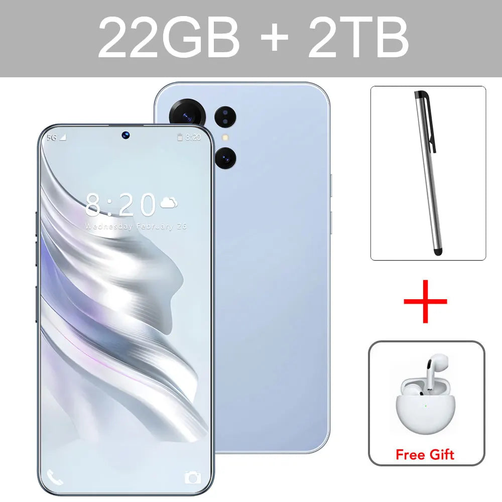 2026 NEW S26 Ultra Original 7.3HD Cheap Intelligent 5G Dual Card Dual Standby Android 14 System Global Version 7800mAh Battery