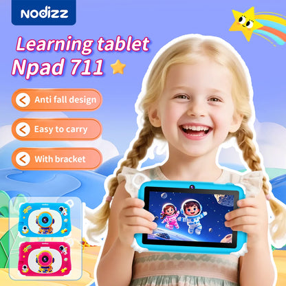7 Inch New Kids Tablet PC 5G WiFi Quad Core 4GB RAM 128GB ROM Android 15 for Children Gifts 3200mAh Educational Learning Tablets