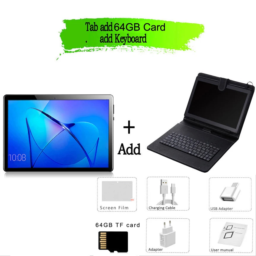 TABLET 10.1 Inch Tablet Android 11 Tablet 6GB RAM 128GB ROM 3G 4G Mobile Phone Call Octa Core 8 CPU AI Speed-up 5000mAh Battery