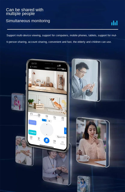 Pet Surveillance Camera | 360° Robot Camera,Baby Pet Camera, Bidirectional Dialogue,Motion Detection,Dog/Cat/Baby/Elderly