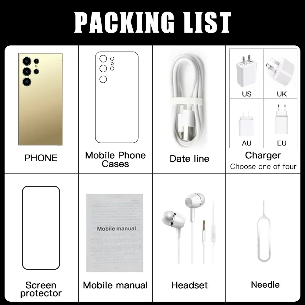 2025 HOT S26 Ultra 5G 22GB 2TB original intelligent 5G dual card dual standby Android 14 system global version 8000mAh battery