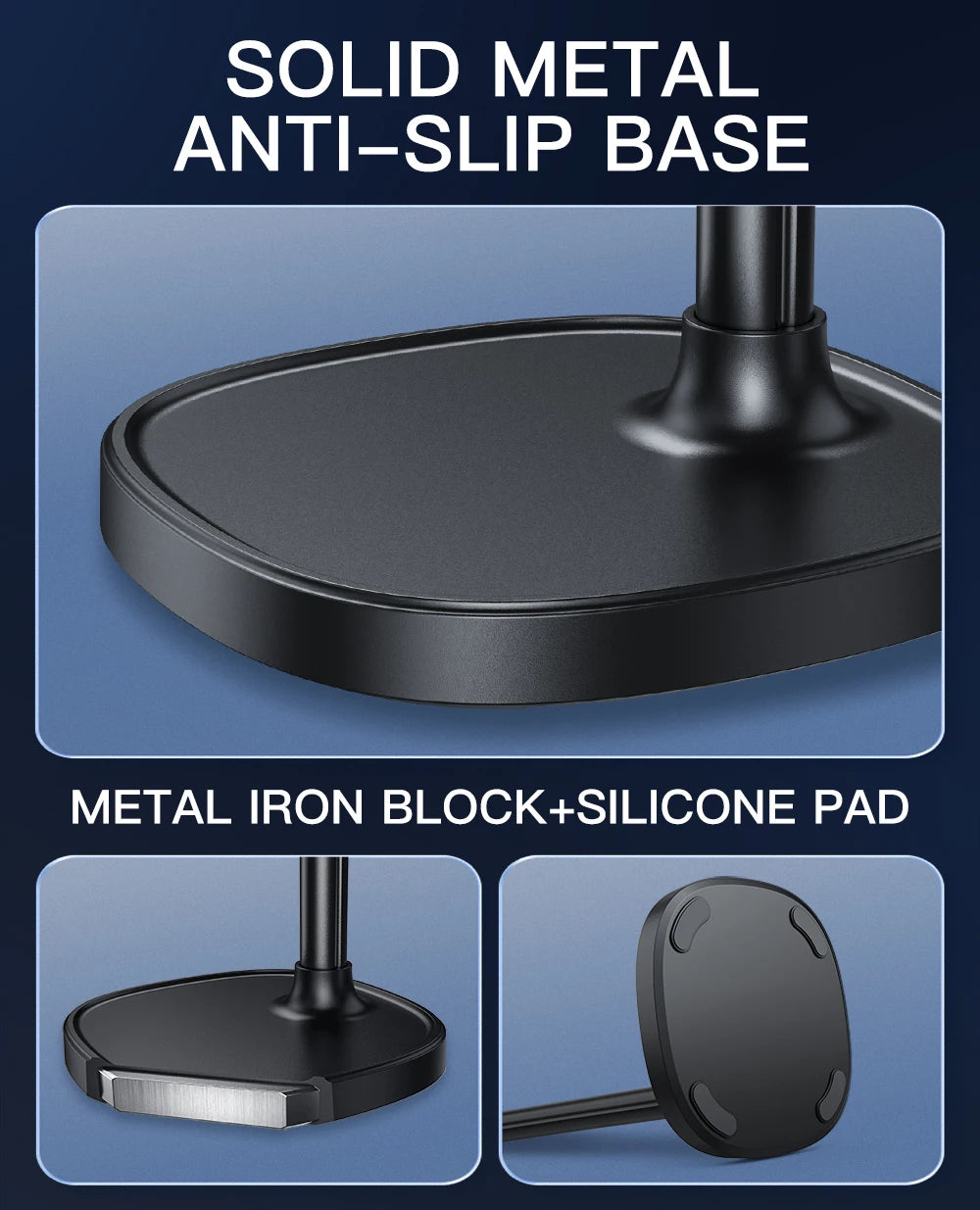 Tablet Stand Portable Aluminum Alloy Phone Tablet Holder for Ipad Phone Stand Adjustable