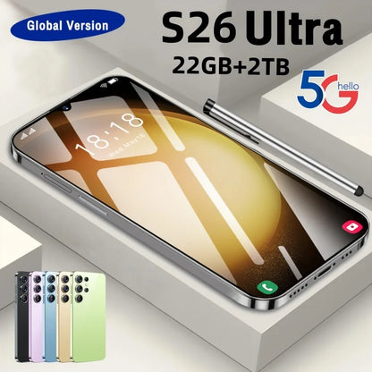 HOT 2025 New Pad S26 ultra Tablet PC 7.3 inch HD 4K Android 14 22GB+2TB 8000mAh Battery 4G 5G Dual Sim Card WiFi GPS Google Tab