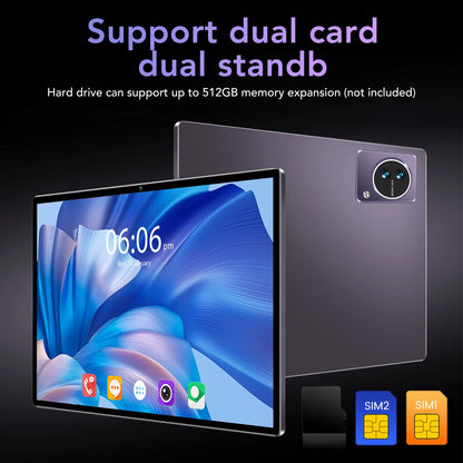 10.1 Inch Tablet 8GB  128GB ROM Octa  7000mAh Dual Camera 5G WiFi  Tablet for Home School Business Tablet HD Tablet