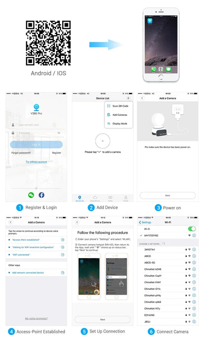 Surveillance Wifi Camera 8MP Smart Home 4G IP Cameras Dual Lens Panorama PTZ Motion Detection Security Outdoor Waterproof Camera