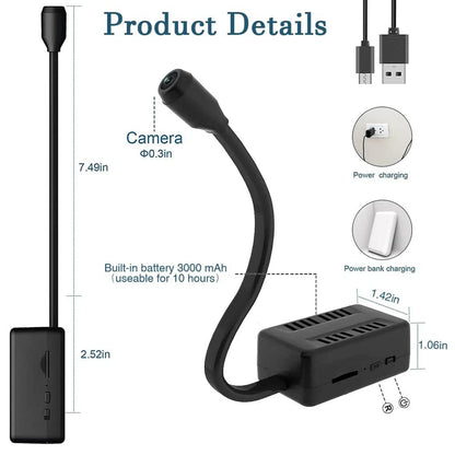 Mini WIFI Camera, HD 1080P X7 Mini WIFI Camera Surveillance Camera with Small Adjustable Snake Lens for Photo Video