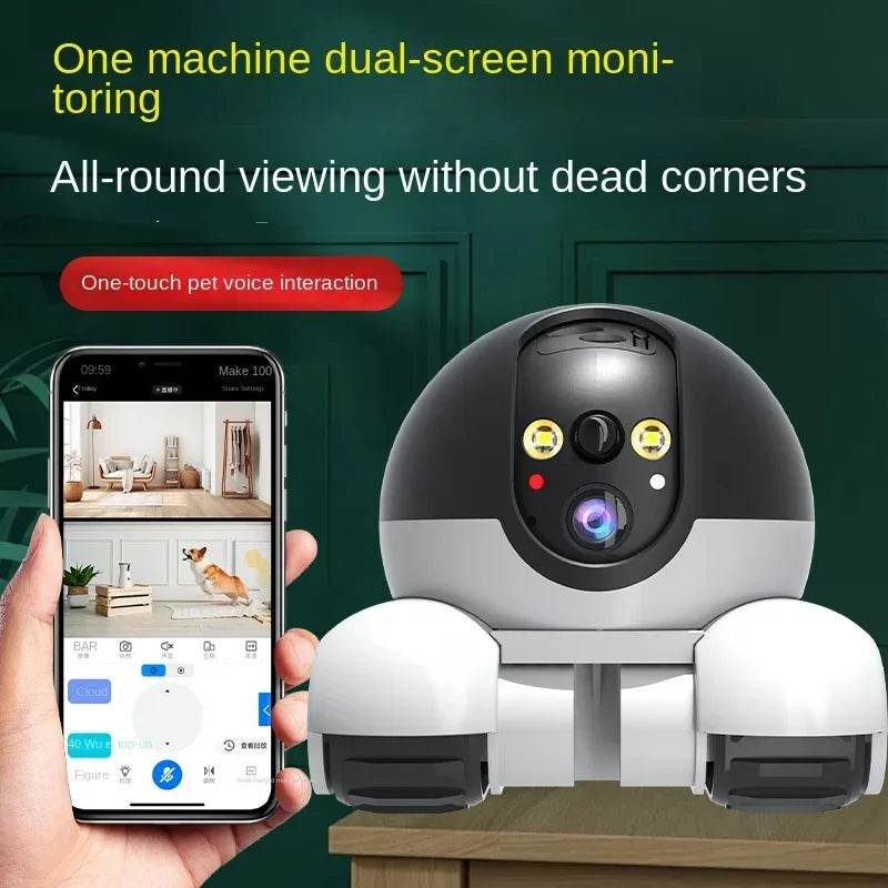 Pet Surveillance Camera | 360° Robot Camera,Baby Pet Camera, Bidirectional Dialogue,Motion Detection,Dog/Cat/Baby/Elderly