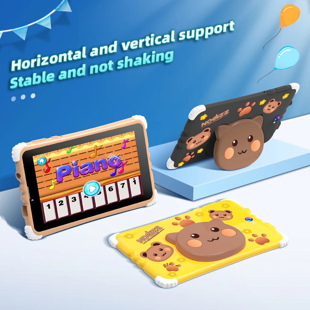 Android 15 Tablet for Kids 7 inch Quad-Core, 128GB ROM 4GB RAM TF Card Expandable,SIM Card, Parental Control, Dual Camera, WiFi