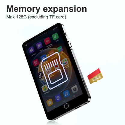 Camera Mp4 Player Bluetooth Wifi Android 16gb Touch Screen Hifi Music Voice Recorder Video Mp3 Player TF Card Speaker Free App