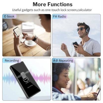 Camera Mp4 Player Bluetooth Wifi Android 16gb Touch Screen Hifi Music Voice Recorder Video Mp3 Player TF Card Speaker Free App