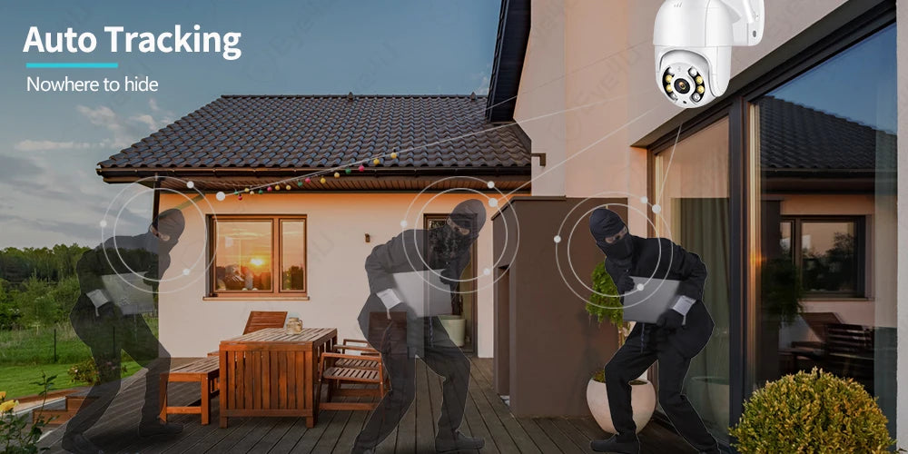 ICsee Security Camera 8MP 5MP WIFI Outdoor 4X Zoom Auto Tracking Security Protection Monitor Smart Home CCTV Video Surveillance