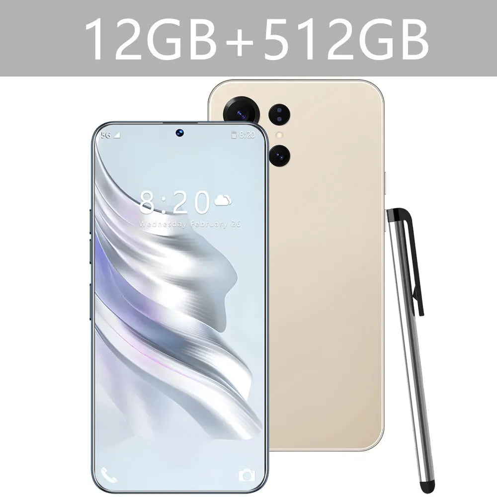2026 NEW S26 Ultra Original 7.3HD Cheap Intelligent 5G Dual Card Dual Standby Android 14 System Global Version 7800mAh Battery