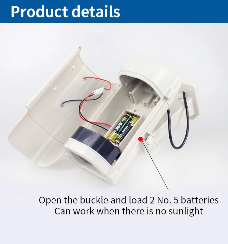 Simulation Solar Camera Waterproof Fake Camera Dummy CCD Security Camera Red Flashing Led Home Office Surveillance Scare Theft