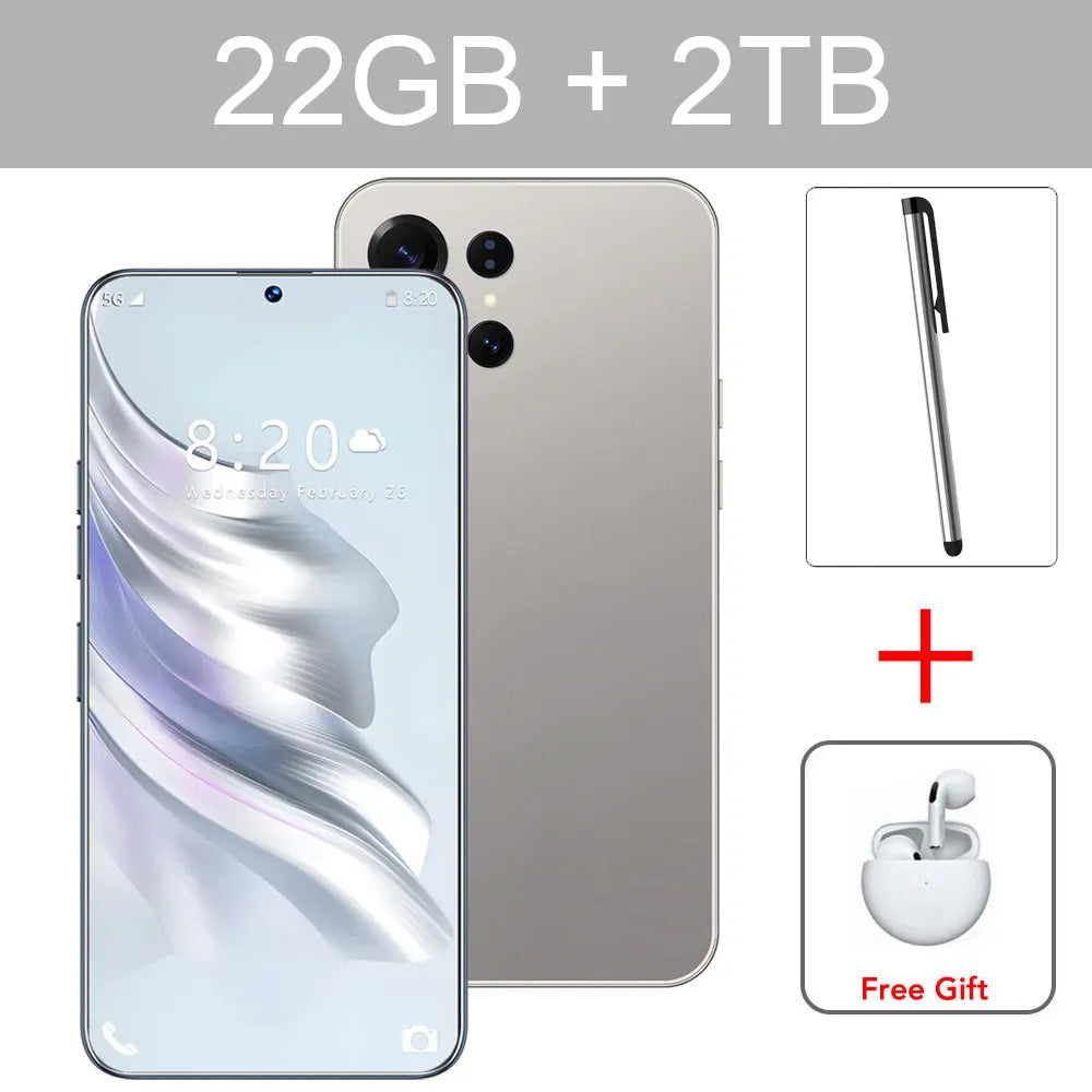 2026 NEW S26 Ultra Original 7.3HD Cheap Intelligent 5G Dual Card Dual Standby Android 14 System Global Version 7800mAh Battery