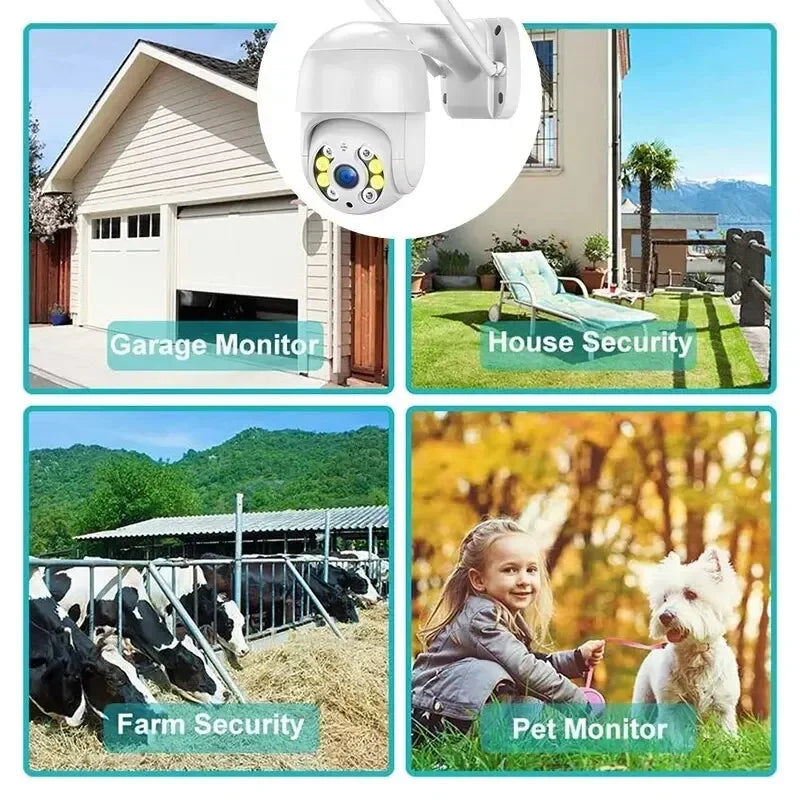 Surveillance Cam iCsee 8MP 4K Wireless PTZ Camera HD 1080P Color Night Vision Wifi IP Camera Outdoor 5MP Ai Auto Tracking CCTV