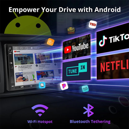 ATOTO Android Double 2 Din Car Stereo 7 inch Automotive Multimedia Player Radio Android Auto Carplay Screen Navigation 2Din A5L