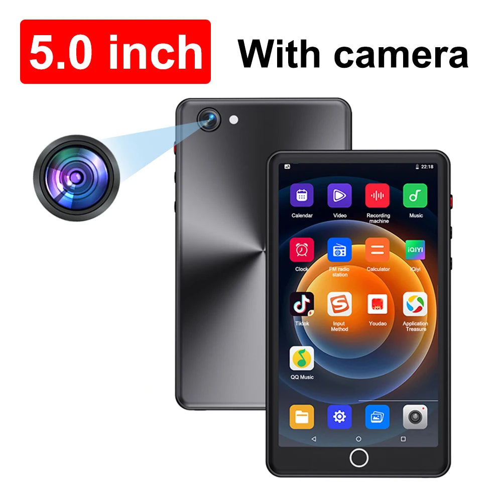 Camera Mp4 Player Bluetooth Wifi Android 16gb Touch Screen Hifi Music Voice Recorder Video Mp3 Player TF Card Speaker Free App