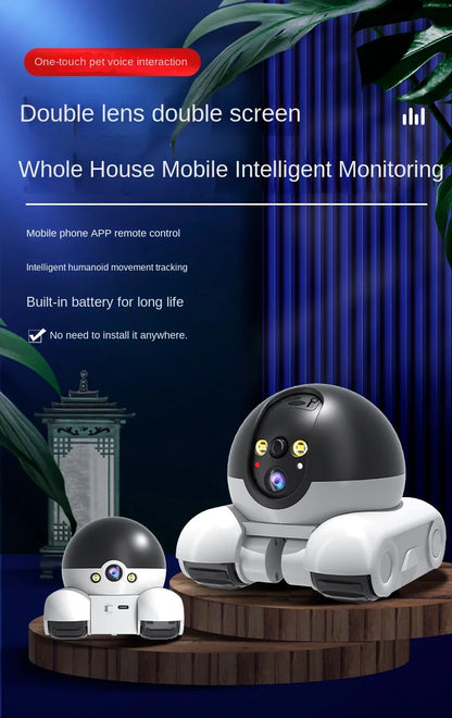 Pet Surveillance Camera | 360° Robot Camera,Baby Pet Camera, Bidirectional Dialogue,Motion Detection,Dog/Cat/Baby/Elderly