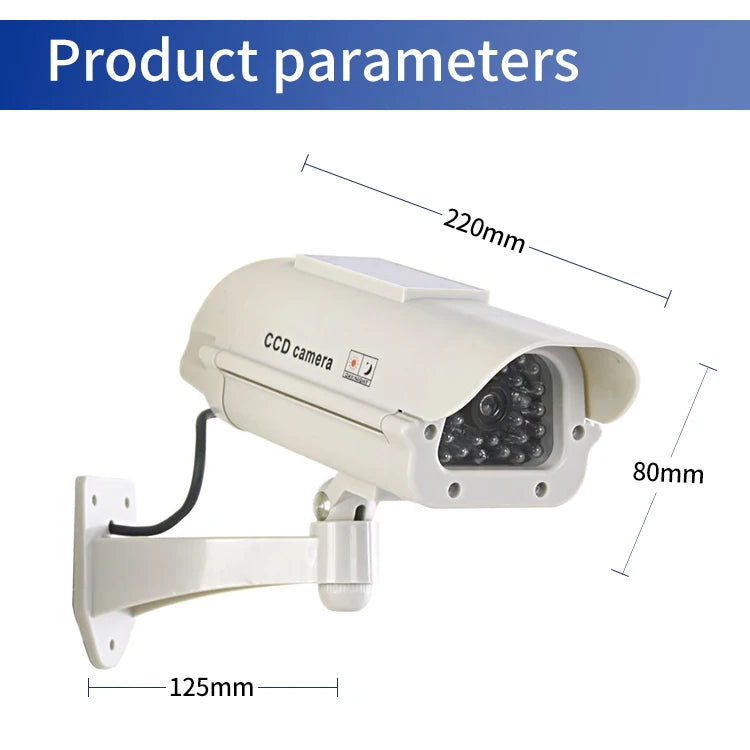 Simulation Solar Camera Waterproof Fake Camera Dummy CCD Security Camera Red Flashing Led Home Office Surveillance Scare Theft