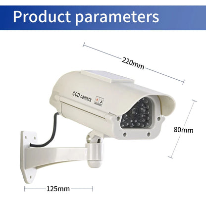 Simulation Solar Camera Waterproof Fake Camera Dummy CCD Security Camera Red Flashing Led Home Office Surveillance Scare Theft