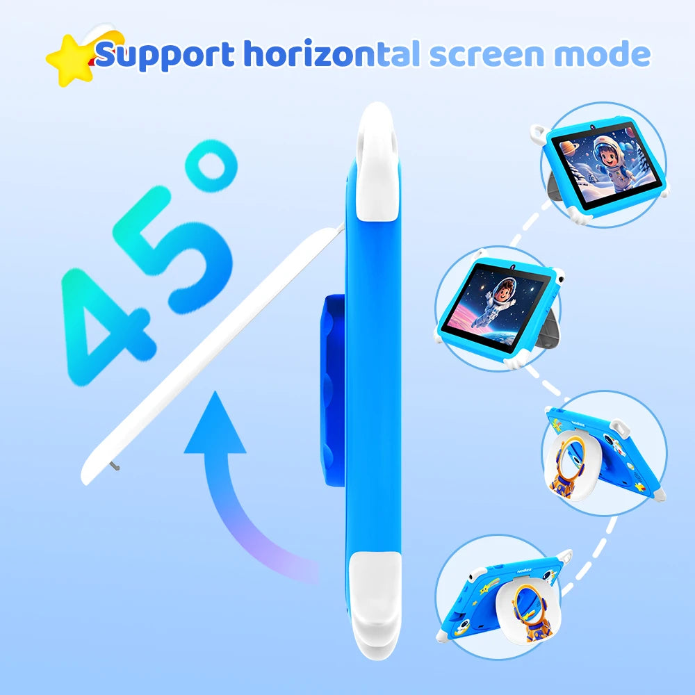 7 Inch New Kids Tablet PC 5G WiFi Quad Core 4GB RAM 128GB ROM Android 15 for Children Gifts 3200mAh Educational Learning Tablets