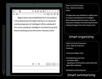 BIGME B1051C ereader, 10.3 inch Color E-ink Ebook Reader, 6+128GB Android 14 Tablet Electronic book reader, B1051C Pro 8+256GB