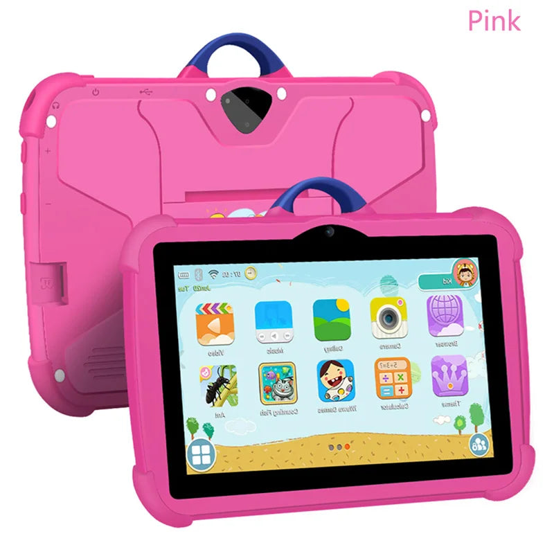 2025 New 5G WiFi 7 Inch Tablet For Children Learning Education Kids' tablets Quad Core 4GB RAM 64GB ROM Dual Cameras Android 13