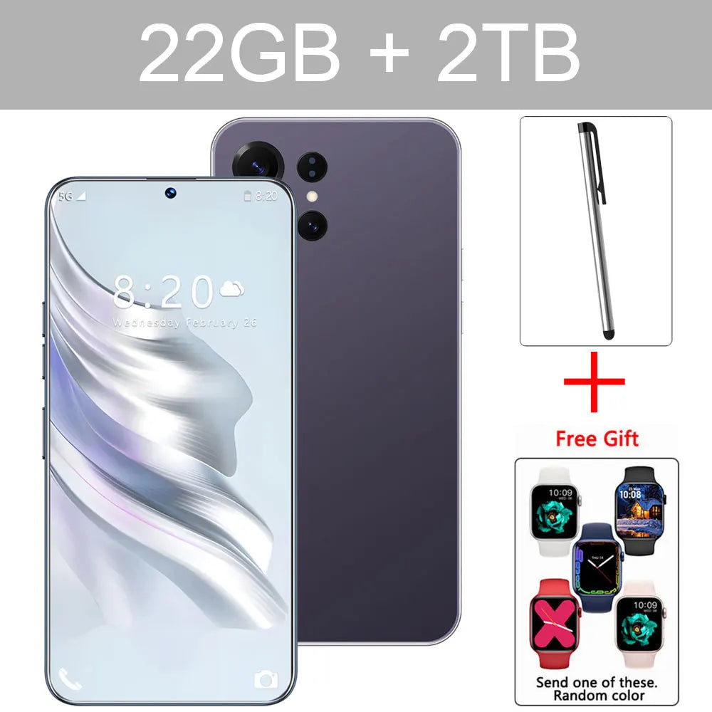 NEW S26 Ultra HOT Original 7.3inch Intelligent 5G Dual Card Dual Standby Android 14 System Cheap Global Version 7800mAh Battery