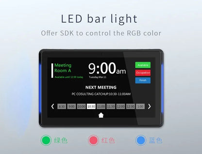 10.1inch Lcd Touch Screen Conference System Capacitive Touch Android Tablet with LED Light Bar