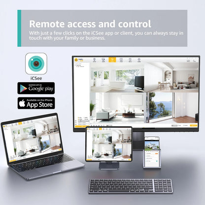 Wifi Surveillance Camera Outdoor PTZ 9MP Three lens 8X Digital Zoom AI Auto Tracking Humanoid Detection 4MP Security Camera