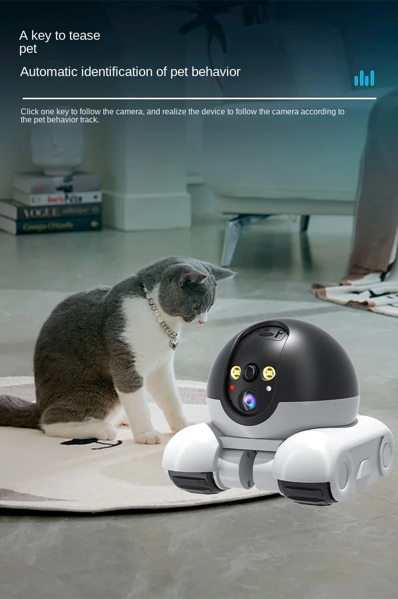 Pet Surveillance Camera | 360° Robot Camera,Baby Pet Camera, Bidirectional Dialogue,Motion Detection,Dog/Cat/Baby/Elderly