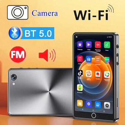 Camera Mp4 Player Bluetooth Wifi Android 16gb Touch Screen Hifi Music Voice Recorder Video Mp3 Player TF Card Speaker Free App