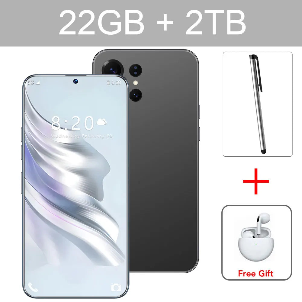 2026 NEW S26 Ultra Original 7.3HD Cheap Intelligent 5G Dual Card Dual Standby Android 14 System Global Version 7800mAh Battery